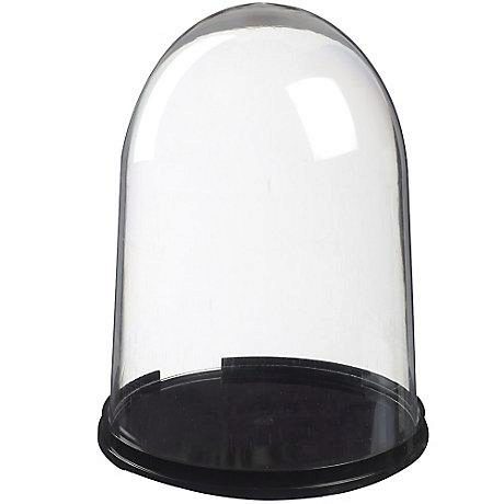 [54917237] DOME TRAY BLACK BASE Ø17CM WITH LID Ø16CM H17.5CM