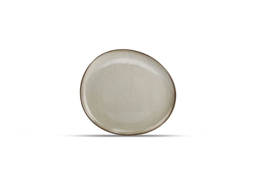 [74500477] F2D GREY CERES OVAL PLATE 21X18.5XH2CM - 604650