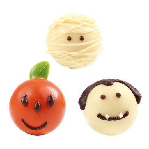 [08030594] 1091089 BOULE TÊTES DHALLOWEEN 2,8 CM 64PCE***S/CD***