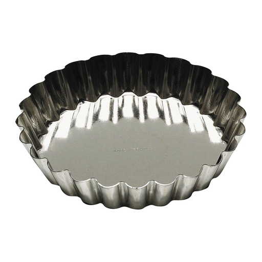 [51617202] MOULE TARTELETTE EN FER BLANC 10CM BORD 2CM  MOYEN CANNELURE