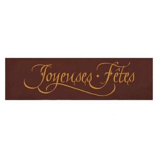 [08057363] 065213 PCB FEUILLES IMPRIMÉES JOYEUSES FÊTES SOIT500 DÉCORS 7X2 CM 25PCES ***S/CD***
