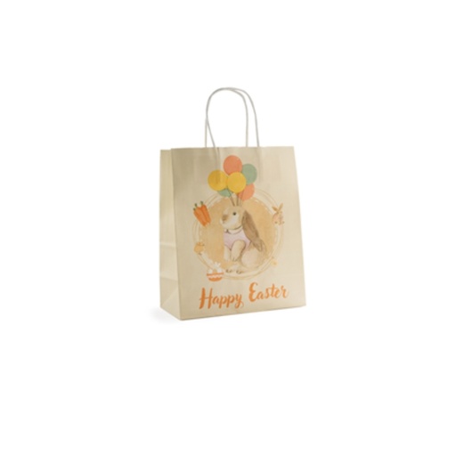 [61700538] SAC LAPIN BALLON "HAPPY EASTER" 22X11CM H26CM