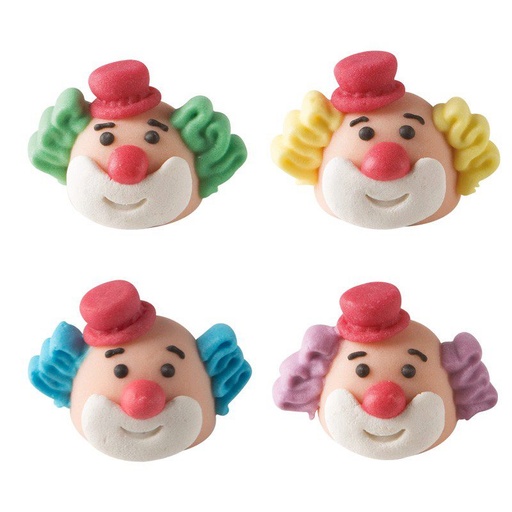 [08032011] *FF*1052208 TÊTE DE CLOWN EN SUCRE 4CM 42PCES ***S/CDE***