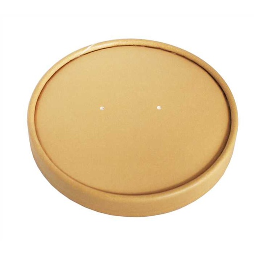 [53533056] COUVERCLE PR POT A GLACE 250ML CARTON KRAFT+PLA  PAQUET DE 25PCES