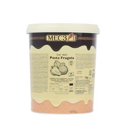 [07100632] MEC3 18221 IJSPASTA GECONCENTREERDE AARDBEIEN 5KG = DOOS