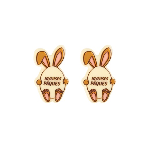 [08054585] 2069154 JOYEUSES PÂQUES BUNNY EGG PLAQUE 45X30MM 125PCS