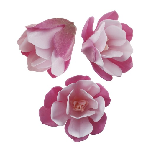 [08041535] MAGNOLIE FLOWER WAFER 6.5-7CM 6 PCS