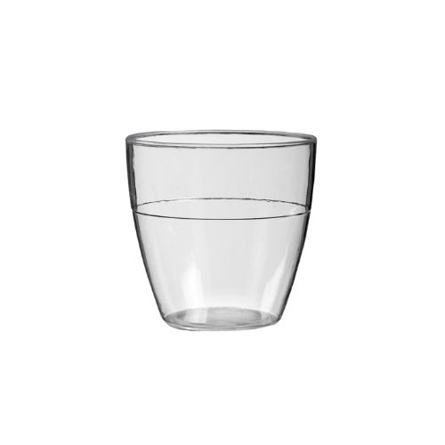 [44104072] TRANSPARENT PLASTIC CANTEEN GLASS 80ML H5.4CM Ø5.4CM 100PCS