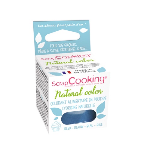 [08055661]  SCRAPCOOKING NATUURLIJKE VOEDSELKLEURSTOF BLAUW 3GR