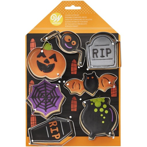 [08053141] WILTON HALLOWEEN KOEKJESUITSTEEKSET 7 STUKS