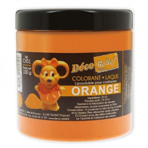[70409309] CHOCOLADE KLEURPOEDER ORANJE100GR CH 51