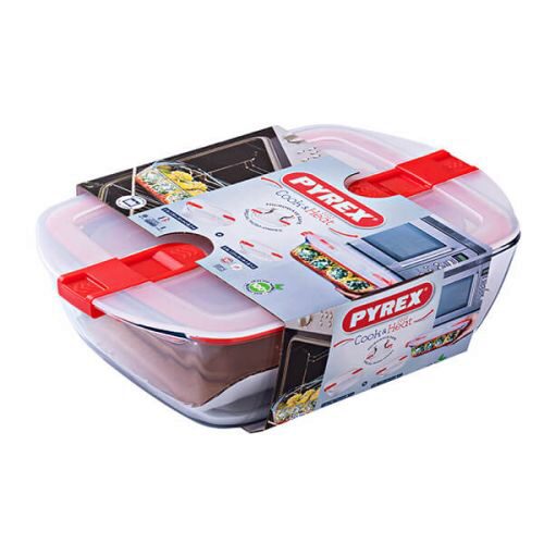 [60251620] PYREX COOK&HEAT SET 2 PLATEN 28X20XH8+23X14XH4CM A/C - 2 STOOM-BOROSILICATE KLEPPEN -40+300°