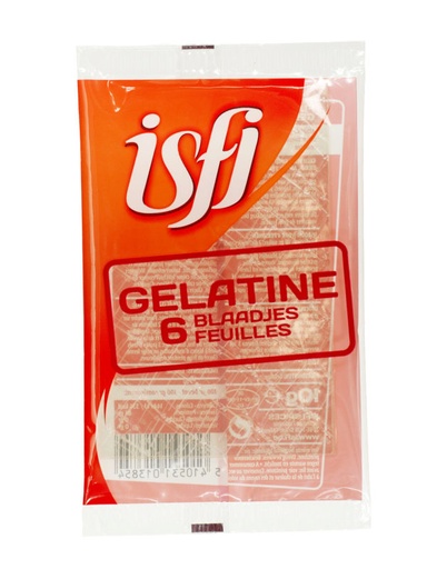 [05100557] ISFI GELATINEBLAADJES 6 X 10GR