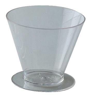 [44104200] 150ML PLASTIC CONE GLASS BOX OF 100 PCES
