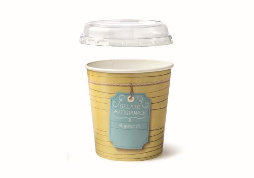 [44100411] POT A GLACE 1000CC +COUVERCLE TRANSP Ø12CM HT 12CM