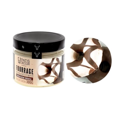 [08075341] PATISDECOR CRISPY WHITE CHOCOLATE FILLING COCOA BISCUIT 300GR