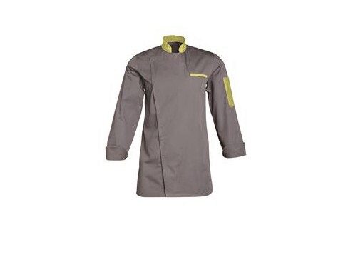 [70408866] SNV VESTE FLORENT GRISE+VERT ANIS TAILLE 0 (36-38) POLY/COTON 195GR MANCHES LONGUES