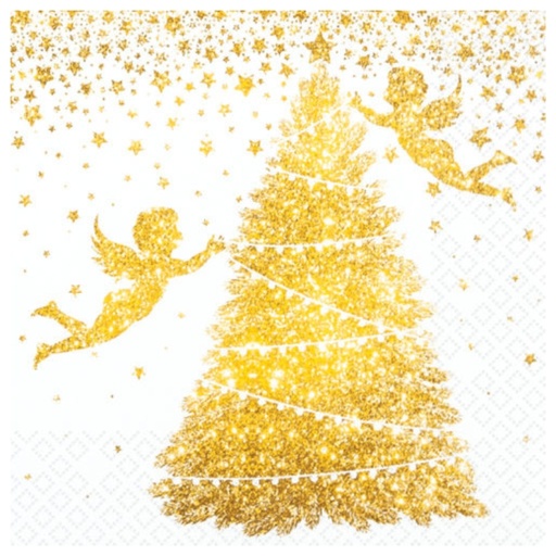 [60700822] HOME FASHION HANDDOEK 33X33CM GLORIOUS ANGELS 20 STUKS