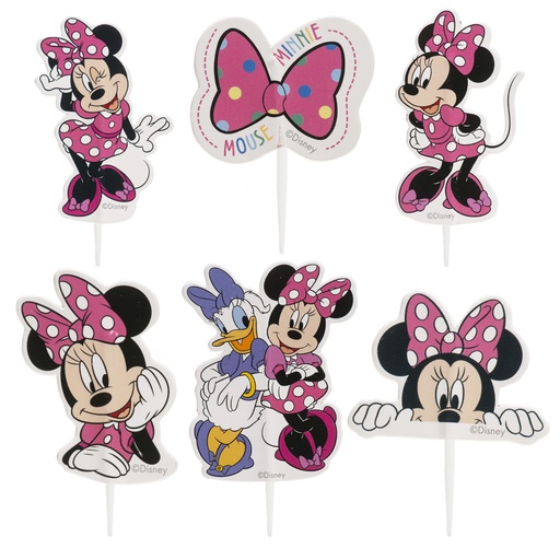 [08041975] CAKE TOPPERS MINNIE 6 ASSORTIMENT 30 STUKS