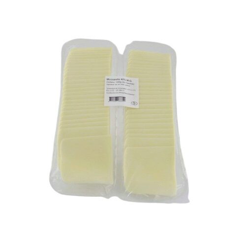 [06100048] MOZZARELLA PLAKJES 10X10CM 1KG 40% VET