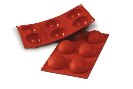 [57663810] SILIKOMART SF003 MOLD 6 HALF-SPHERES Ø60 H 30MM 60ML NON-STICK GN1/3 -50° TO 250°
