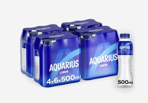 [06100115] DRINK AQUARIUS CITROEN  SPORTDRANK 24 X 50CL FLESJES