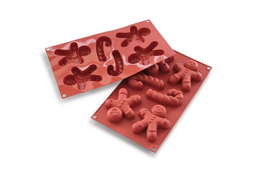 [70408257] SILIKOMART SF106 VORM 4 GEMBERKOEKMAN 90X43 HT 21MM 60,33ML ANTI-AANBAK GN1/3 -50° TOT 250°