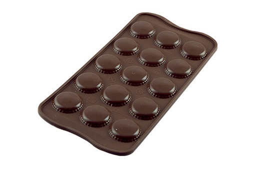 [70408066] +MOULE A PRALINE EN SILICONE BRUN MACARON SCG21
