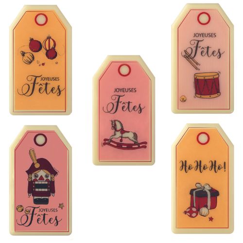 [08056379] 087114 PCB LABELS CB VINTAGE 6X3.4 CM 5 DESIGNS 80PCS ***S/CDE***