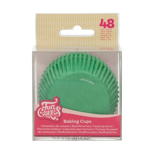 [70407330] FUNCAKES GREEN CUPCAKE CASE 48 PCES