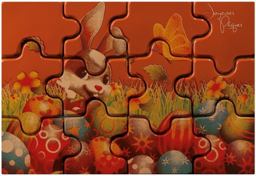 [08057070] 061239 PCB BLISTERS PUZZLES LAPIN MALICIEUX 19X13CM 10PCES ***S/CD***