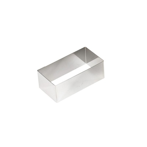 [52003054] INOX RECHTHOEKIG "NONETTE" 8.1X4.1X3CM