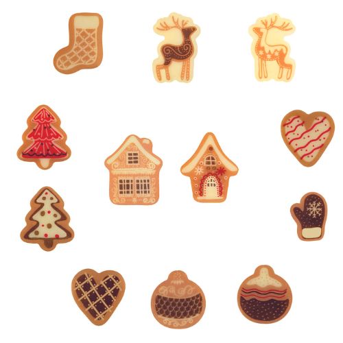 [08058072] 088114 PCB DÉCORS CB P'TITS BISCUITS 12 DESIGNS 180PCS ***S/CDE***