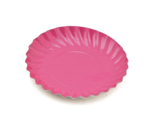 [27665279] ASSIETTE CARTON RONDE FUCHSIA Ø 88 MM 100 PCES FOSTPLUS INCLUS