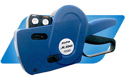 [60180084] 2 ETIQUETEUSES SATO JUDO FOOD 2 LIGNES FR 2,6X1,6CM + 12000 ETIQUETTES