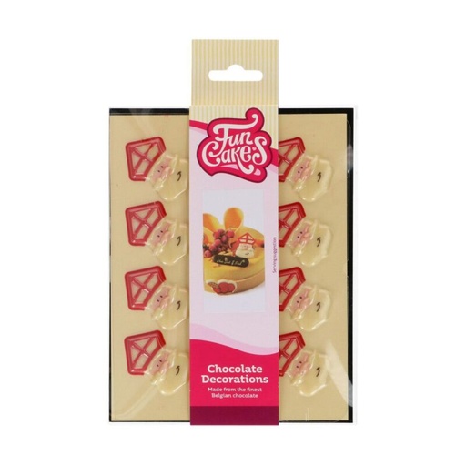 [08053659] FUNCAKES TETE DE SAINT-NICOLAS 45X30MM EN CHOCOLAT 12 PIECES