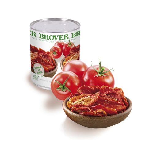 [05100757] GEKONFIJTE GEDROOGDE TOMATEN BROVER IN OLIE 12 X 1 KG = BLIKJE