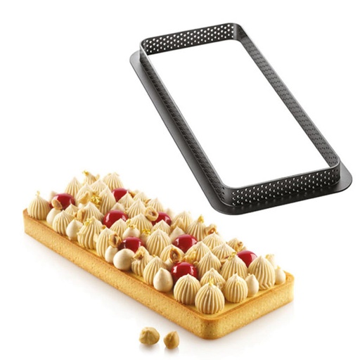 [51657436] SILIKOMART TARTE RING RECTANGULAR MOLD 265 X105MM H 20MM
