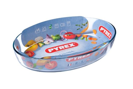 [57661168] PYREX GRATIN DISH OVAL ESSENTIALS 39X27CM 4.0L BOROSILICATE -40+300°