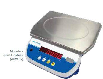 [60533545] ADAM BALANCE ABW32 32KG-5GR SCHAAL 21X30CM WATERDICHT IP67