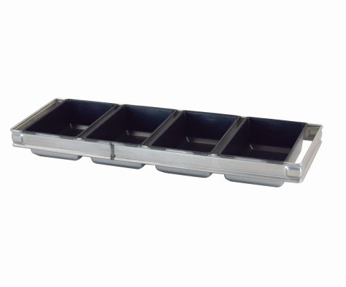 [51201410] ASSEMBLAGE 4 PLATINES A PAIN 18X12CM HT 6CM TEFLONNEE POUR FOUR ROTATIF ENTREE 60CM