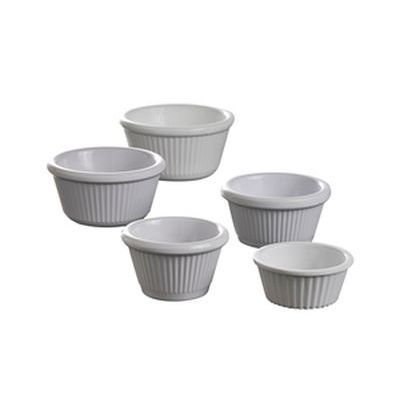 [57661067] HENDI RAMEQUIN WHITE PLEATED 8XH4.0CM 80ML MELAMINE