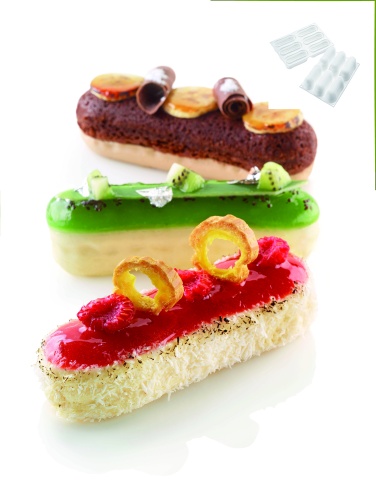 [51657183] MOULE SILIKOMART ECLAIR  129 X 40MM H 35MM VOL 140ML CURVEFLEX