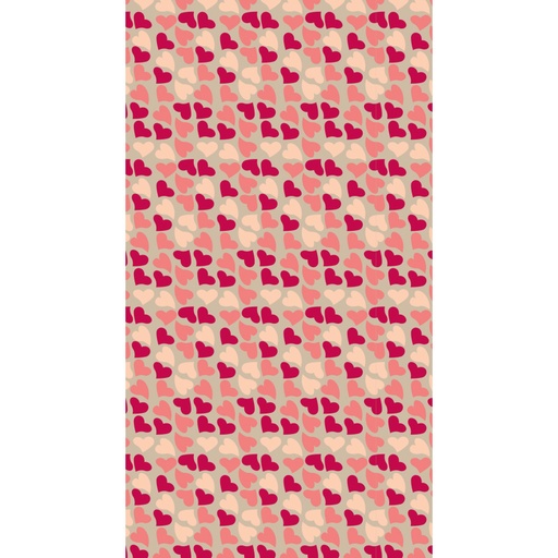 [08054562] 2046147 FEUILLE TRANSFERT CŒURS ROSES 30X40CM 30 PCES***S/CD***