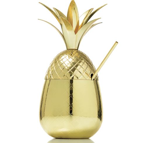 [71400016] GOLD PINEAPPLE COCKTAIL GLASS Ø11.5CM H24CM 70CL
