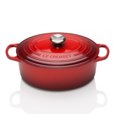 [57661808] LE CREUSET OVAL COCOTTE 40CM CHERRY 14.8L 12PS SIGNATURE
