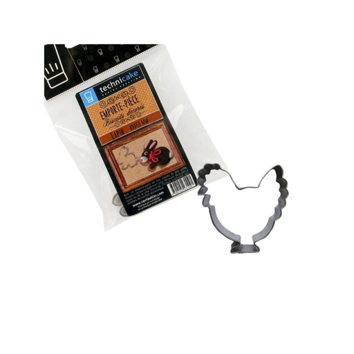 [08075718] TINPLATE CHICKEN COOKIE CUTTER 64X64MM
