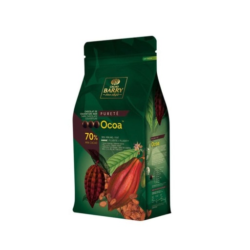 [03070514] BARRY CHD-N70OCOA-E1-U68 OCOA DONKERE CALLETS 70%  KARTON VAN 6 ZAKKEN X 1KG = KG