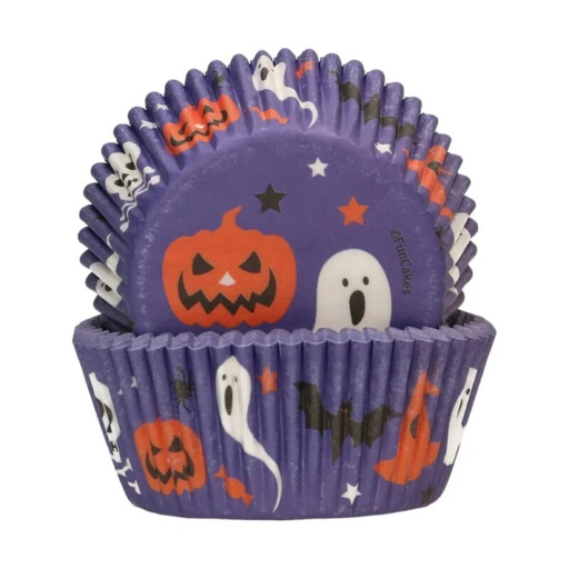 [08053653] FUNCAKES HALLOWEEN CUPCAKE BOX 48 STUKS
