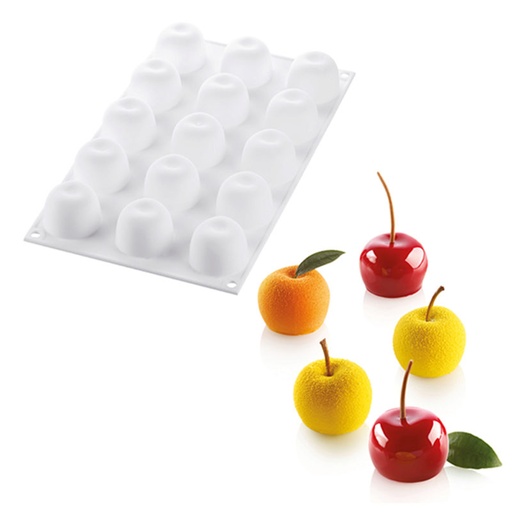 [51657452] SILIKOMART MELA CILIEGIA PESCA 30 MOLD Ø 39MM H 30MM VOL 30ML